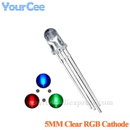 20pcs F3 3mm F5 5mm Diffused Clear Common Anode/Cathode Round LED Red Warm White Blue Yellow Green Bi-Color Diode Light Emitting