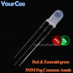 20pcs F3 3mm F5 5mm Diffused Clear Common Anode/Cathode Round LED Red Warm White Blue Yellow Green Bi-Color Diode Light Emitting