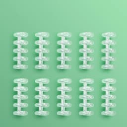 10PCS 5hole Loose-leaf Binder Ring Notebook Spring Spiral Rings Binder Strip Buckle Clip Binding Clip School Supplies Stationery