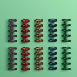 10PCS 5hole Loose-leaf Binder Ring Notebook Spring Spiral Rings Binder Strip Buckle Clip Binding Clip School Supplies Stationery