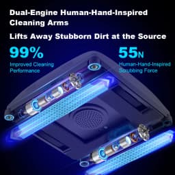 Liectroux G9 Robot Window Cleaner,10000Pa,Dual Vibrating Bionic Arms,8-Way Water Pump Spray,Nano Cleaning Squeegee,Smart Memory