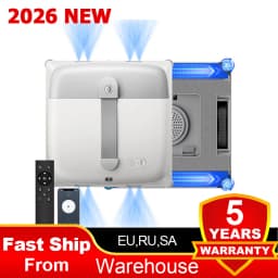 Liectroux G9 Robot Window Cleaner,10000Pa,Dual Vibrating Bionic Arms,8-Way Water Pump Spray,Nano Cleaning Squeegee,Smart Memory