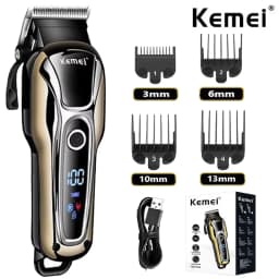 Kemei 1990 New Hair Clipper Professional Hair Clipper Men's Hair Clipper Electric Trimmer LCD Display Hair Clipper Almighty Set