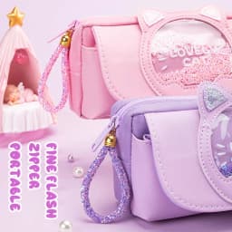 Kawaii Quicksand Pencil Case Large Capacity Multifunctional Pen Box Cute Storage Bag School Office Supplies Stationery