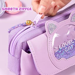 Kawaii Quicksand Pencil Case Large Capacity Multifunctional Pen Box Cute Storage Bag School Office Supplies Stationery