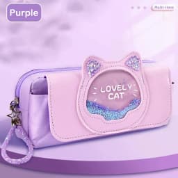 Kawaii Quicksand Pencil Case Large Capacity Multifunctional Pen Box Cute Storage Bag School Office Supplies Stationery