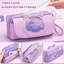 Kawaii Quicksand Pencil Case Large Capacity Multifunctional Pen Box Cute Storage Bag School Office Supplies Stationery