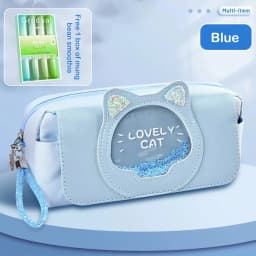 Kawaii Quicksand Pencil Case Large Capacity Multifunctional Pen Box Cute Storage Bag School Office Supplies Stationery