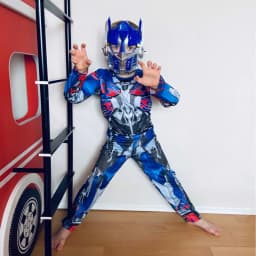 Disguise Optimus Prime Costume ,Muscle Transformer Costumes for Boys, Padded Character Jumpsuit, Kids