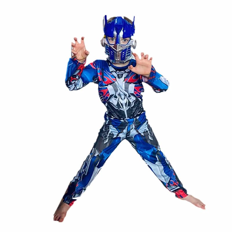 Disguise Optimus Prime Costume ,Muscle Transformer Costumes for Boys, Padded Character Jumpsuit, Kids