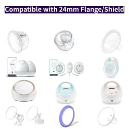 5 Size Breast Milk Pump Flange Inserts Breast Shield Converter Practical Breast Pump Replacement 13mm 15mm 17mm 19mm 21mm