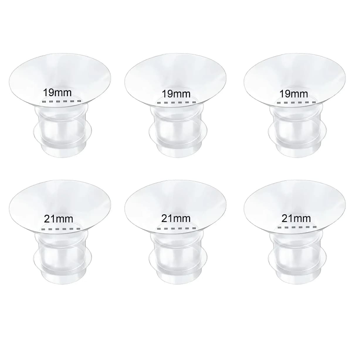 5 Size Breast Milk Pump Flange Inserts Breast Shield Converter Practical Breast Pump Replacement 13mm 15mm 17mm 19mm 21mm