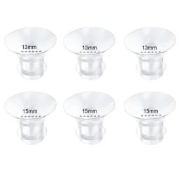 5 Size Breast Milk Pump Flange Inserts Breast Shield Converter Practical Breast Pump Replacement 13mm 15mm 17mm 19mm 21mm