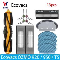 For Ecovacs Debot OZMO T5 / 920 / 950 Accessories Main Side Brush Water Tank Castor Wheel Filter Mop Vacuum Cleaner Spare Parts