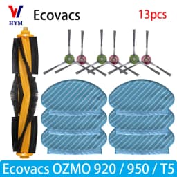 For Ecovacs Debot OZMO T5 / 920 / 950 Accessories Main Side Brush Water Tank Castor Wheel Filter Mop Vacuum Cleaner Spare Parts