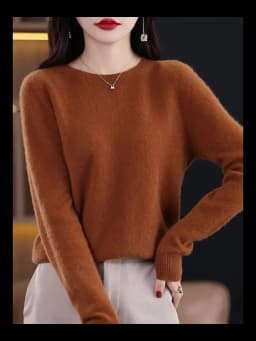 Autumn And Winter Cashmere Sweater Women's Crew Neck Pullover Casual Knitted Top Women's Short Undercoat Fashion 18 Colors