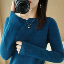 Autumn And Winter Cashmere Sweater Women's Crew Neck Pullover Casual Knitted Top Women's Short Undercoat Fashion 18 Colors