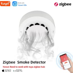 ONENUO Tuya Zigbee Smoke Sensor Fire Alarm Detector Home Security Alarm Smoke Sensor Should Work with Tuya Zigbee Hub