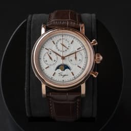 Sugess Men Watch ST1908 Swanneck Movement Mechanical Chronograph Wristwatch Genuine Moonphase Calendar Vintage Leather NEW 2023