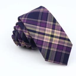 Plaid Tie For Men Women Soft Skinny Cotton TR Fabric Necktie For Wedding Bussiness Casual Man's Neckties Suits Flower Cravat