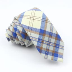 Plaid Tie For Men Women Soft Skinny Cotton TR Fabric Necktie For Wedding Bussiness Casual Man's Neckties Suits Flower Cravat