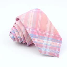 Plaid Tie For Men Women Soft Skinny Cotton TR Fabric Necktie For Wedding Bussiness Casual Man's Neckties Suits Flower Cravat