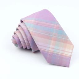 Plaid Tie For Men Women Soft Skinny Cotton TR Fabric Necktie For Wedding Bussiness Casual Man's Neckties Suits Flower Cravat