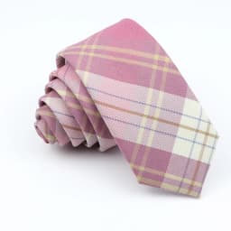 Plaid Tie For Men Women Soft Skinny Cotton TR Fabric Necktie For Wedding Bussiness Casual Man's Neckties Suits Flower Cravat