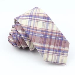 Plaid Tie For Men Women Soft Skinny Cotton TR Fabric Necktie For Wedding Bussiness Casual Man's Neckties Suits Flower Cravat