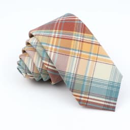 Plaid Tie For Men Women Soft Skinny Cotton TR Fabric Necktie For Wedding Bussiness Casual Man's Neckties Suits Flower Cravat