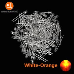 3mm LED Diode F3 Assorted Kit White Green Red Blue Yellow Orange Pink Purple Warm White DIY Light Emitting Diode