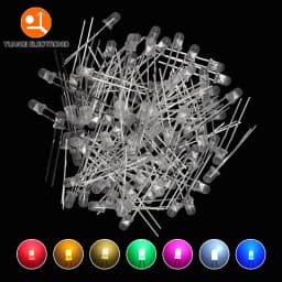 3mm LED Diode F3 Assorted Kit White Green Red Blue Yellow Orange Pink Purple Warm White DIY Light Emitting Diode