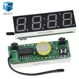 GREATZT 3 In 1 LED RX8025T Digital Clock Temperature Voltage Module DIY Time/Thermometer/Voltmeter DC 5-30V For Arduino