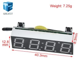 GREATZT 3 In 1 LED RX8025T Digital Clock Temperature Voltage Module DIY Time/Thermometer/Voltmeter DC 5-30V For Arduino