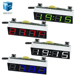 GREATZT 3 In 1 LED RX8025T Digital Clock Temperature Voltage Module DIY Time/Thermometer/Voltmeter DC 5-30V For Arduino