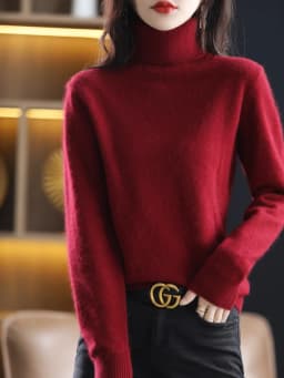 LHZSYY Winter Women Sweater Solid 100%Mink Cashmere Turtleneck Knitted Pullovers Slim Soft Warm Female Long Sleeve 23 Color