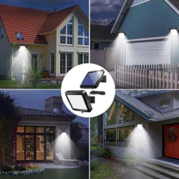 Outdoor Solar Luminaire With Waterproof Motion Sensor With 3 Lighting Modes And 56 LEDs