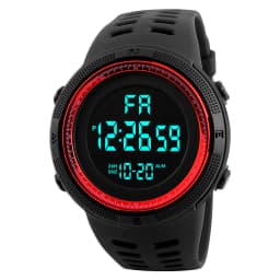 Men Sport Watch Multifunction Military Sports Watch Waterproof Luminous LED Digital Kids Watch Big Dial Student Electronic Watch