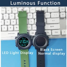 Men Sport Watch Multifunction Military Sports Watch Waterproof Luminous LED Digital Kids Watch Big Dial Student Electronic Watch