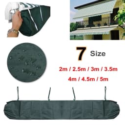 7 Sizes Patio Awning Protector Cover Patio Garden Rain Shed Storage Bag Rain Cover Retractable Roller Shutter Awning Dust Cover