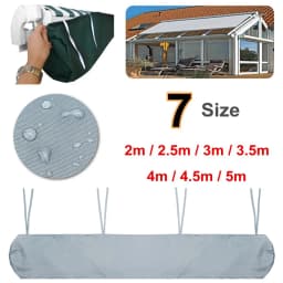 7 Sizes Patio Awning Protector Cover Patio Garden Rain Shed Storage Bag Rain Cover Retractable Roller Shutter Awning Dust Cover