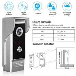 2023 Cheap Video Door Phone Wired Intercom System Outdoor Camera Door Bell 700TVL IR Night Vision Waterproof for Home Apartment