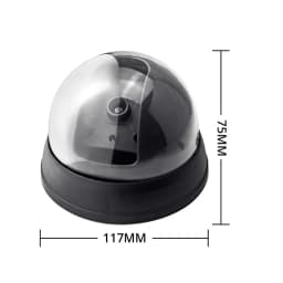 Fuers Creative Black Plastic Dome CCTV Dummy Camera Flashing Led Fake Camera Surveillance Security System