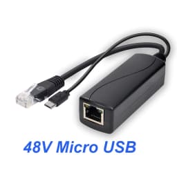 HKBTM POE Splitter 48V To 5V 12V Micro USB Type-C BarrelJack Power Supply for Huawei for Hikvision for Bobcat for Raspberry Pi