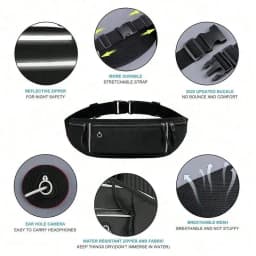 Professional Running Waist Bag Sports Belt Pouch Mobile Phone Case Men Women Hidden Pouch Gym Sports Bags Running Pack