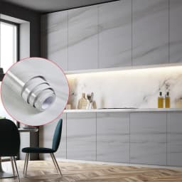 Kitchen DIY Self-Adhesive Waterproof Oil-proof PVC Wall Stickers Cabinets Countertop Wallpaper Bathroom Desktop Renovation Films