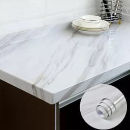 Kitchen DIY Self-Adhesive Waterproof Oil-proof PVC Wall Stickers Cabinets Countertop Wallpaper Bathroom Desktop Renovation Films