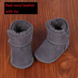 first walker shoe winter Baby Boots Genuine Leather Wool fur toddler girls soft Moccasins shoes plush Sheepskin Baby Boy booties