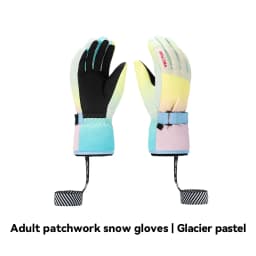 Extra Thick Men Women 2-IN-1 Mittens Ski Gloves Snowboard Snow Winter Sports Warm Waterproof Windproof Skiing Faux Leather Plam