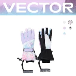 Extra Thick Men Women 2-IN-1 Mittens Ski Gloves Snowboard Snow Winter Sports Warm Waterproof Windproof Skiing Faux Leather Plam